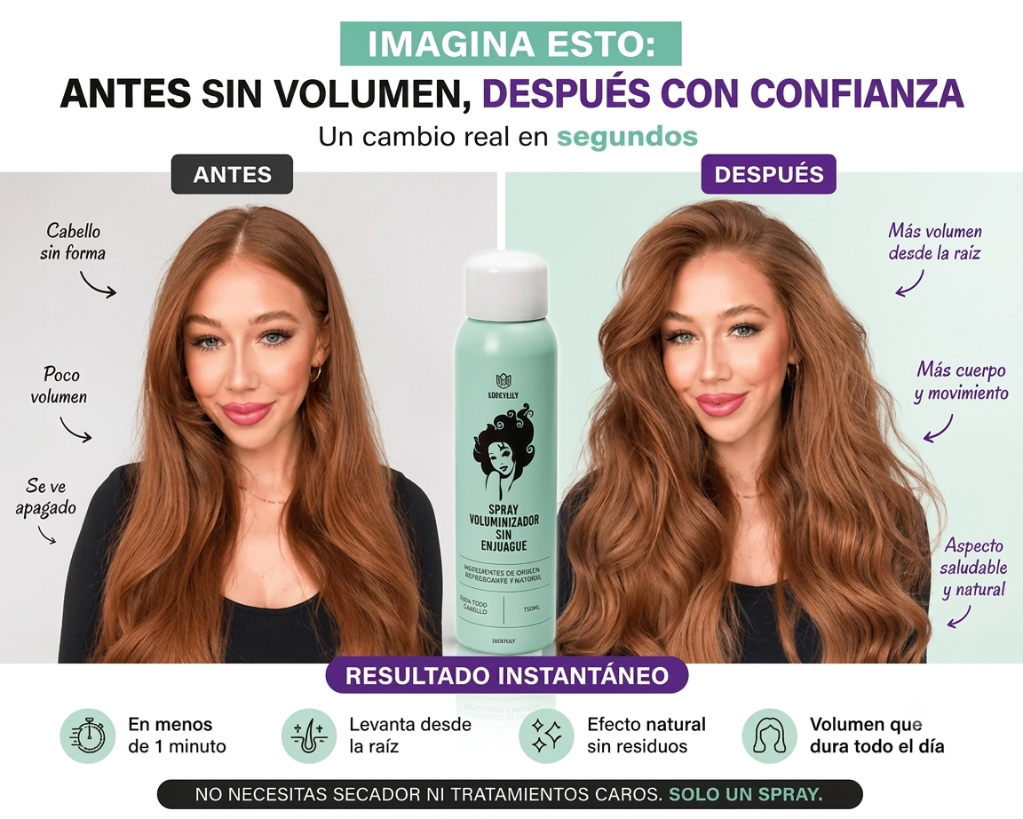 SPRAY VOLUMINIZADOR 🔥Más volumen y Confianza En Segundos